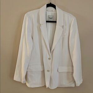 Abercrombie & Fitch White Tailored Blazer